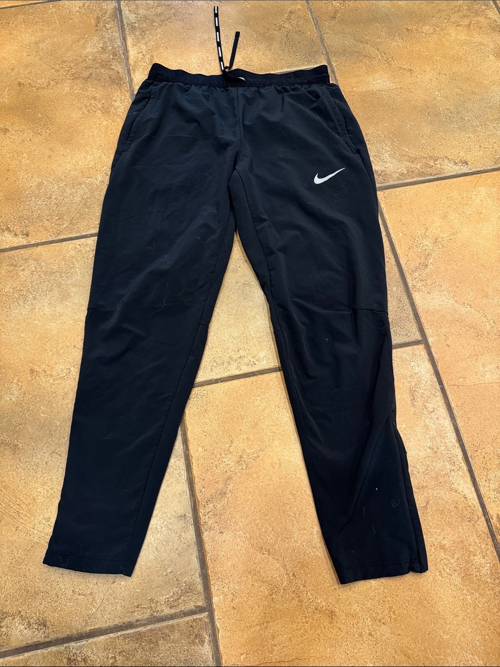 Nike Black Jogger Pants with White Swoosh